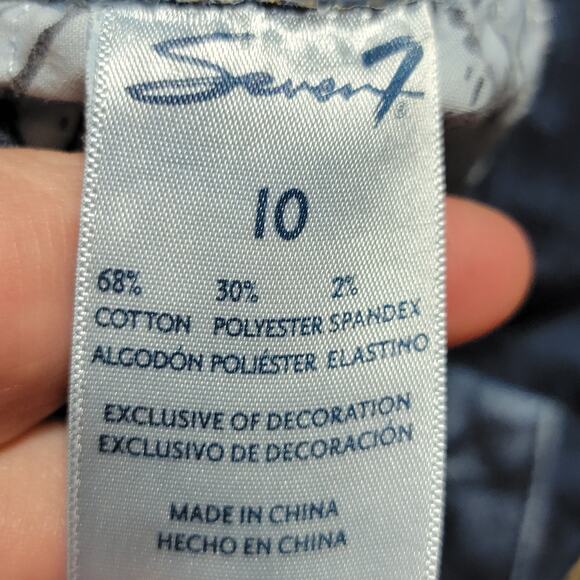 Seven7 Dark Wash Straight Denim Jeans - Size 10 - Picture 6 of 6